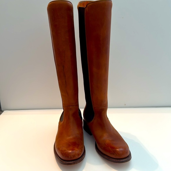 NEW 6 Frye Brown Leather Riding Boot - Picture 6 of 11